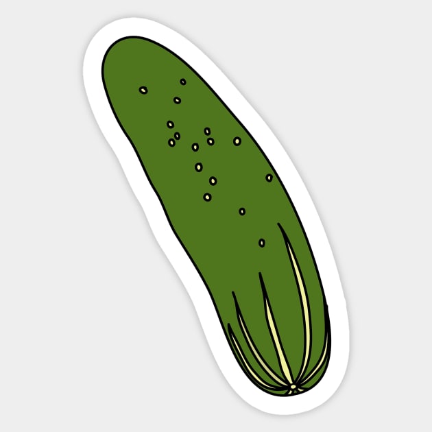 Pickles Green Cucumber Sticker by notsniwart